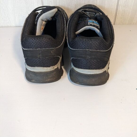 Timberland PRO Women's Powertrain Alloy-Toe Work Shoes Black Blue EUC SZ 8W - Picture 8 of 11
